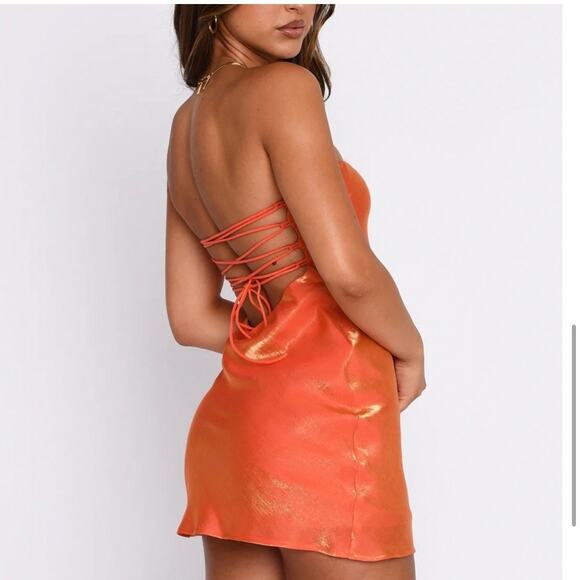 White Fox Boutique Orange Mini Dress - Picture 3 of 16